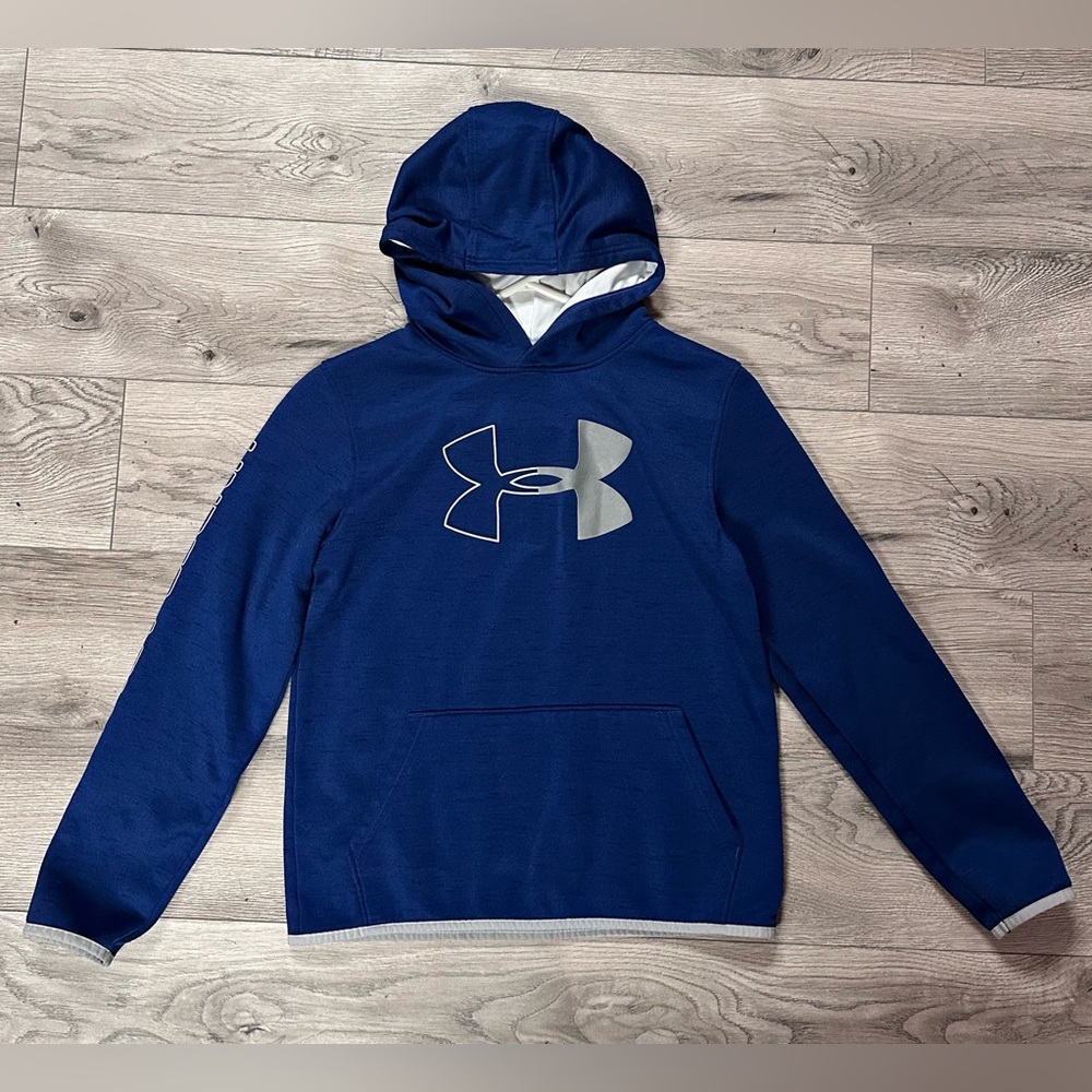 Under Armour Navy Hoodie with Silver Logo